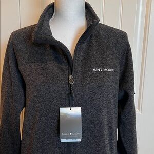NWT Fossa Apparel Branded Horizon Sweater Fleece Jacket Medium M MINT HOUSE Logo
